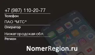 Кто звонил с 9871102077 - регион и оператор